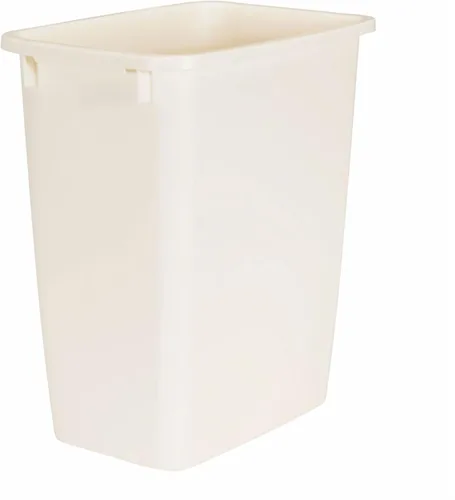 Vista 2 de Rubbermaid 21 cuartos de galón tradicional papelera rectangular de plástico abierta para cocina, baño y oficina, color bisque (paquete de 6)