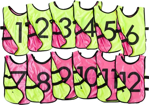 Vista 35 de LVL10 Pro Sports Pinnies - Reversible Numbered Pinnies with Premium Fabric, Comfortable Fit and Fade-Resistant Print - 6 Pack