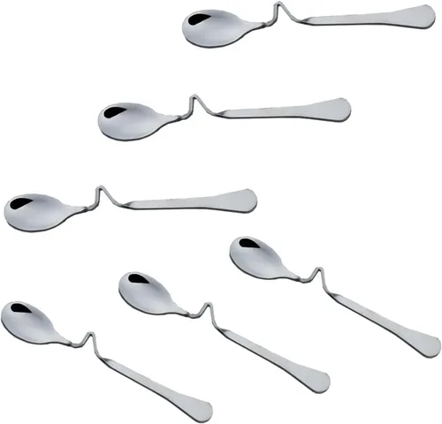 Vista 6 de Cuchara colgante de café o té Cuchara creativa para café expreso, cuchara doblada, cuchara de acero inoxidable, con miel, leche, café, cucharadita