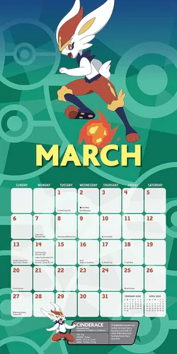 Vista 3 de Pokémon 2022 Wall Calendar Calendario – Calendario mural, 10 Agosto 2021