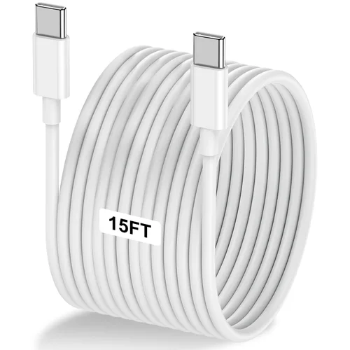 Vista 15 de Paquete de 3 cables USB C a USB C de 1 pie y 60 W, cable de carga rápida tipo C para iPhone Air 17 16e 16 15 Pro Plus Pro Max, para Galaxy S25/S24