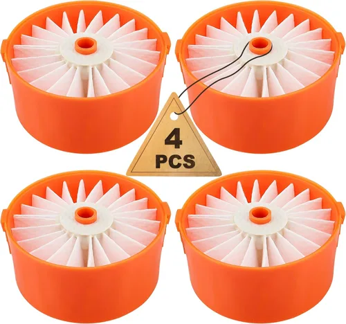 Paquete de 4 elementos filtrantes para aspiradora inalámbrica BLACK+DECKER POWERSERIES BSV2020G, BSV2020P # N665227, compatible con filtros
