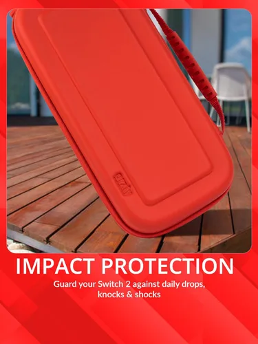 Vista 6 de Orzly Case Compatible with Nintendo Switch 2 Protective Travel Carry Case with Screen Padding, Game Card & microSD Slots, Zipped & Open Pockets for