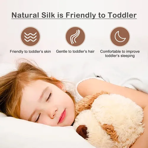Vista 3 de Funda de almohada 100% seda de morera para cabello y piel, doble cara 19 Momme seda pura funda de almohada con cremallera oculta y caja de regalo