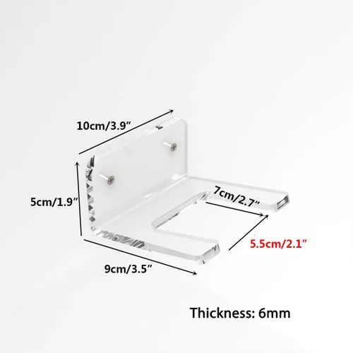 Vista 3 de LEILIN Colgador de pared para guitarra, 2 piezas, ukelele, acrílico, soporte de pared para guitarra, violín, banjo, transparente