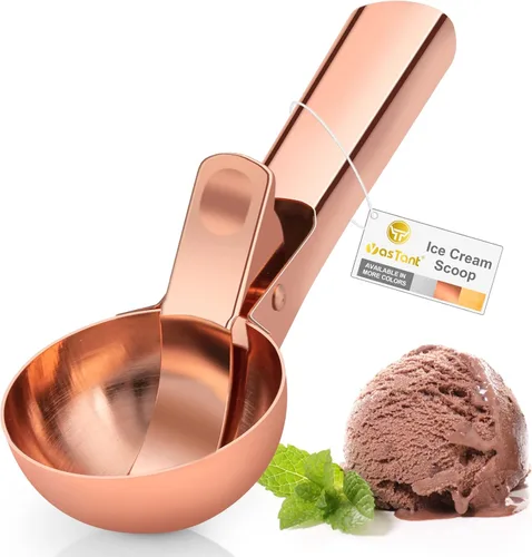 Vista 8 de Cuchara Premium para Helado con Gatillo, Cuchara para Helado de Acero Inoxidable, Cuchara de Metal Resistente para Helado Apta para Lavavajillas