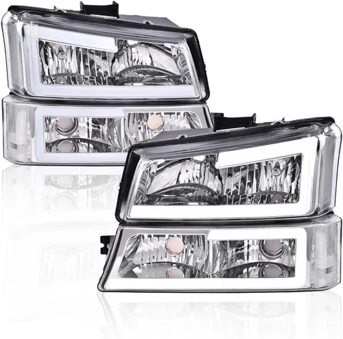 Vista 14 de PIT66 Conjunto de Faros LED DRL Compatible con Chevy Silverado 1500 2500 3500 HD Modelo 2003-2006/ 03-06 Avalanche 1500 2500