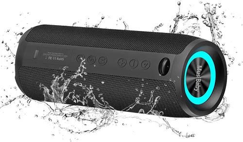 Vista 10 de Altavoz Bluetooth, altavoces Bluetooth MusiBaby M88, altavoz inalámbrico, altavoces Bluetooth inalámbricos, doble emparejamiento, Bluetooth 5.0