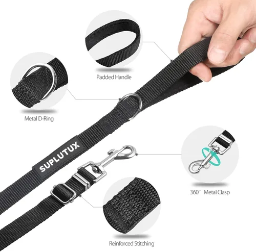 Vista 3 de Correa de plomo larga para entrenamiento exterior de perro de 30 pies, ajustable, correa de entrenamiento de perro para perros grandes, medianos