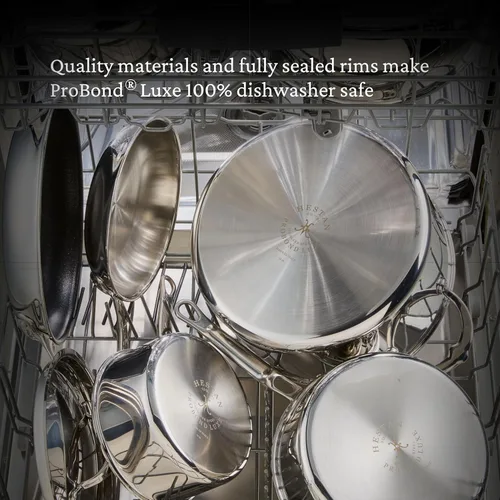 Vista 9 de Hestan ProBond Luxe TITUM - Sartén antiadherente, acero inoxidable revestido profesional de 11 pulgadas, construcción ProCore con revestimiento