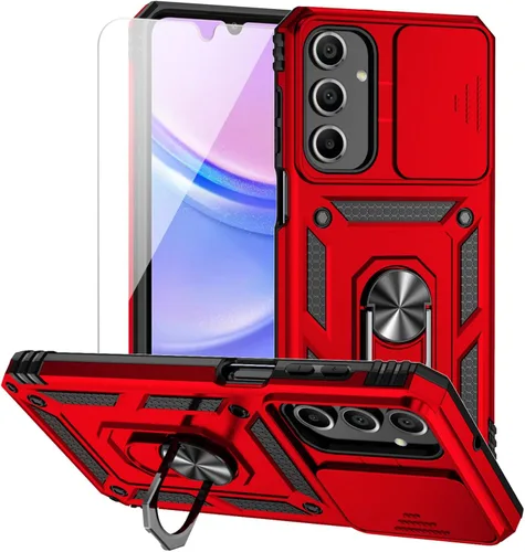 Vista 13 de Funda para Samsung Galaxy A16 5G con cubierta para lente de cámara, protector de pantalla HD, doble capa de grado militar, probada contra caídas