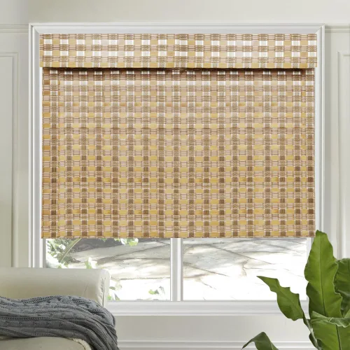 Vista 22 de LETAU cortinas de madera para ventanas con cenefa, filtran la luz