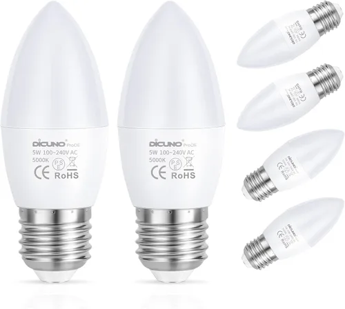 Vista 12 de DiCUNO ProOE - Bombilla LED E26 con protección ocular, alto CRI 98, bombilla E26 de 5 W, blanco cálido 3000 K, reemplazo de luz decorativa