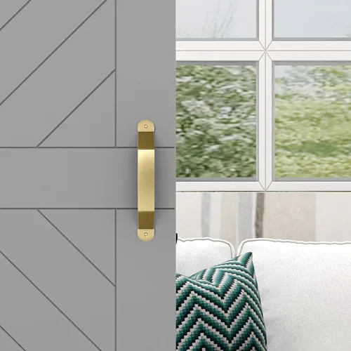 Vista 5 de National Hardware N700-109 - Tirador de Charleston para puerta corrediza interior, 10 pulgadas, fácil de instalar, oro cepillado