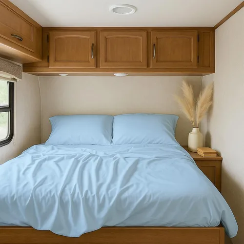 Vista 10 de Shreem Linen Short King - Sábanas de 72 x 75 pulgadas, 100% algodón egipcio, juego de ropa de cama de 4 piezas, se adapta a colchones de caravana