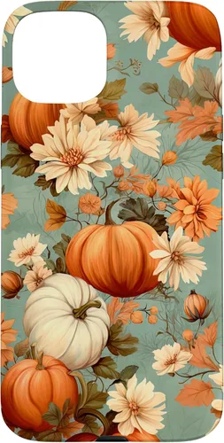 Vista 9 de Funda con temática de otoño para iPhone 13 Pro Max con diseño de calabaza de otoño