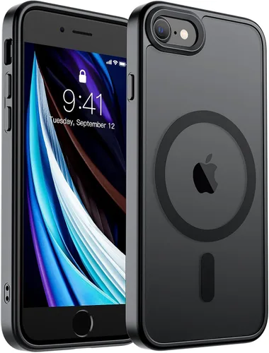 Vista 30 de SUPFINE - Funda magnética para iPhone 14 Pro Max (compatible con MagSafe), (protección contra caídas de grado militar de 10 pies), delgada, Negro