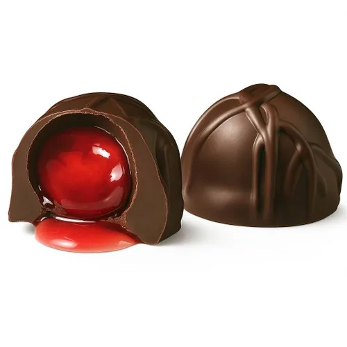 Vista 10 de Andy Anand Chocolatier Cordiales de cereza de chocolate negro belga sin azúcar, cerezas cubiertas de chocolate a base de plantas, rellenos
