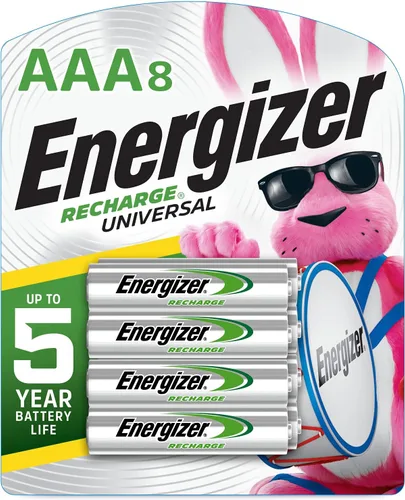 Vista 5 de Energizer Baterías AA recargables, recarga universal doble A batería precargada, 16 unidades y pilas AAA recargables, recarga universal triple A