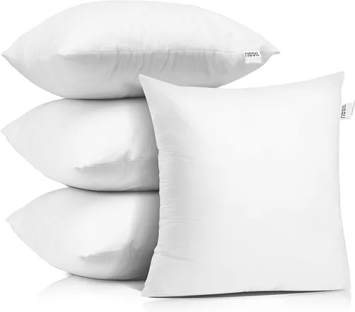 Nestl Cojines Decorativos Lisos de 28"x28" Pulgadas, Rellenos de Almohada Decorativa Cuadrados, Paquete de 4, Rellenos de Almohada de Poliéster