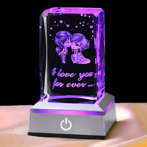 Vista 13 de hochance Rosa Corazón de Cristal 3D, Regalos de Navidad para Esposa Novia Madre Ella, Dulce Día de San Valentín Aniversario Cumpleaños Día