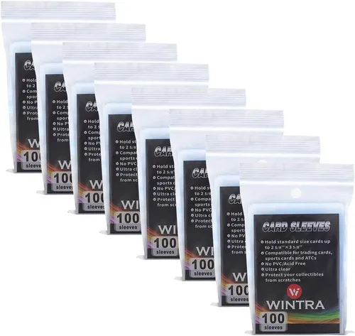 Vista 2 de 800 fundas ultra transparentes para tarjetas de centavo, protectores suaves de 2-5/8 x 3-5/8 pulgadas para tarjetas de béisbol y otras tarjetas