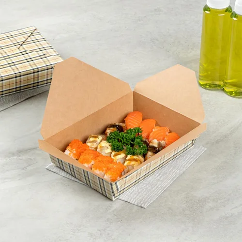 Vista 263 de Restaurantware Bio Tek - Cajas para llevar de 30 onzas, 200 loncheras para llevar, cierre de tabulación, resistentes al calor, desechables, de papel