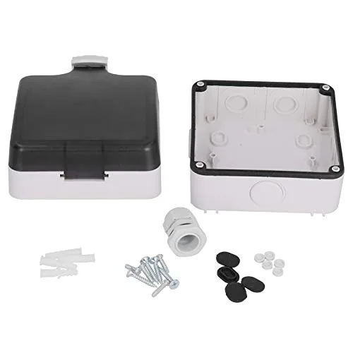 Vista 7 de Caja de conexión original resistente a la intemperie para interiores y exteriores, caja de cable de alimentación eléctrica para temporizadores