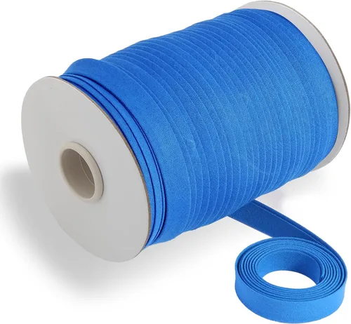 Vista 49 de Cinta al bies de doble pliegue de 1/2 pulgada, cinta al bies de doble pliegue de 55 yardas, carrete continuo a granel para coser ropa, acolchado