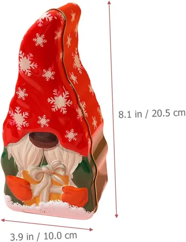 Vista 6 de Gadpiparty Caja de dulces de Navidad, chocolates, galletas, aperitivos, con tapa, latas grandes para galletas con tapas, latas de golosinas