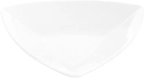 Vista 4 de Restaurantware Platos de Aperitivos de Porcelana de 4 Pulgadas x 4 Pulgadas, 10 Platos Triangulares para Salsas - Aptos para Microondas, Aptos