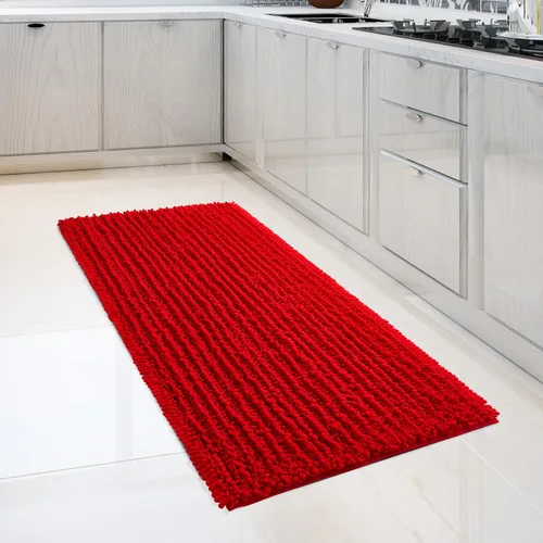 Vista 199 de FLOLEOPA Alfombras de baño de microfibra suave y esponjosa, tapetes de baño absorbentes, antideslizantes, lavables a máquina y de secado rápido