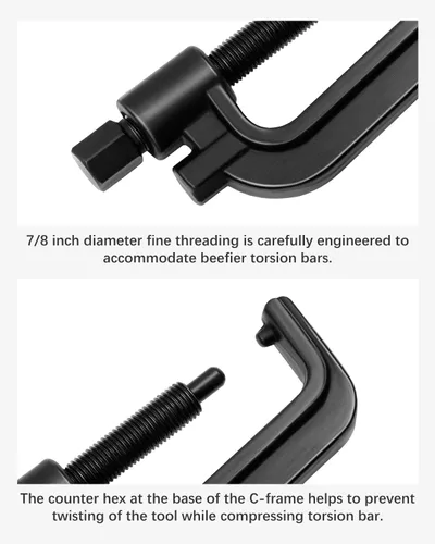 Vista 5 de Herramienta de descarga de barra de torsión, herramienta de llave de torsión resistente, herramientas de extracción de barra de torsión con marco