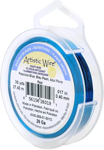 Vista 66 de Artistic Wire, Alambre de cobre de color chapado en plata de calibre 18, resistente al deslustre, amatista, 20 pies