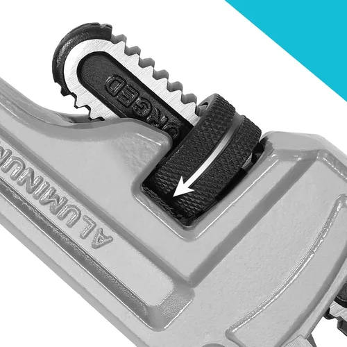 Vista 8 de DURATECH Juego de llaves ajustables de 10 pulgadas y 3 piezas de llaves de tubo recto de aluminio resistente, 10, 14, 18 pulgadas