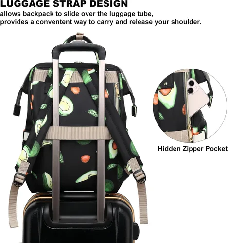 Vista 4 de Mochila para computadora portátil para mujer, mochila escolar para la universidad, mochila de trabajo, negocios, viajes, mochilas para computadora