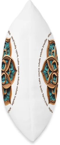 Vista 2 de Zen Designs Mandala #313-Mind-Body-Spirit Yoga Art Throw Pillow, 16x16, Multicolor