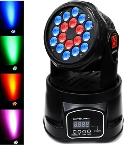 Vista 2 de MR DJ USA - LMH230 100W RGBW 18-LED Cabeza móvil DJ Luz