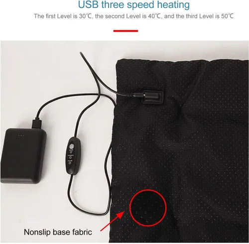 Vista 7 de Almohadilla térmica para mascotas para perros y gatos, almohadilla térmica USB, lavable, plegable, 3 niveles para mantener el calor del hogar, 14.6