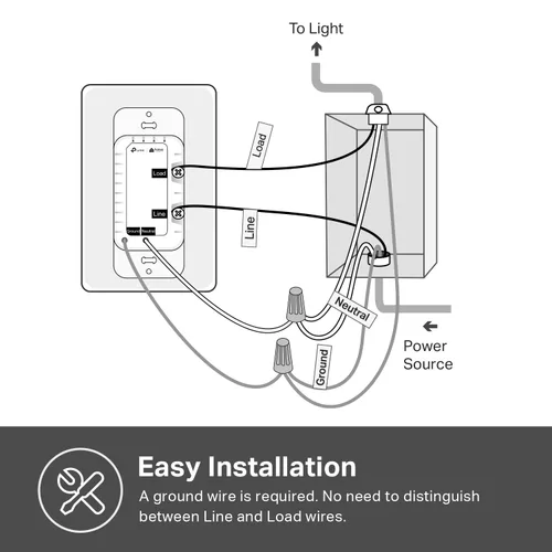 Vista 7 de Kasa Smart - Interruptor inteligente de regulador de intensidad de luz HS220P3, un solo polo, necesita cable neutro, interruptor de luz Wi-Fi de 2,4