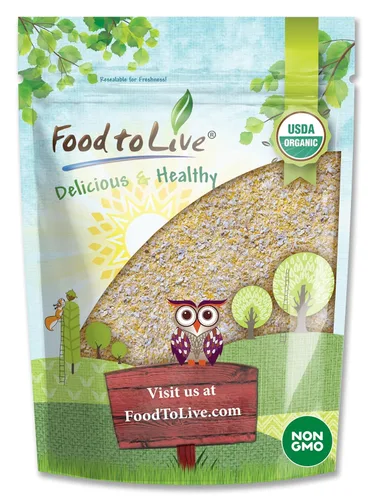 Food to Live Harina de maíz orgánica a la antigua, gruesa, 12 onzas, sin OMG, grano entero, vegano, kosher, maíz molido amarillo a granel, ideal