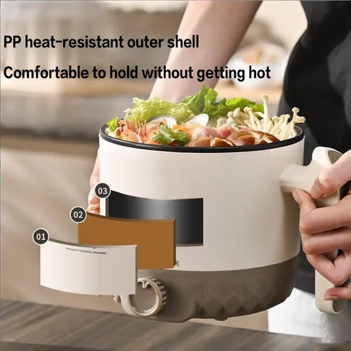 Vista 3 de Personal Ramen Cooker, Electric Pot For Ramen, Personal Ramen Cooker Electric, Portable Multifunctional Electrics Pot With Non-Stick Coating For