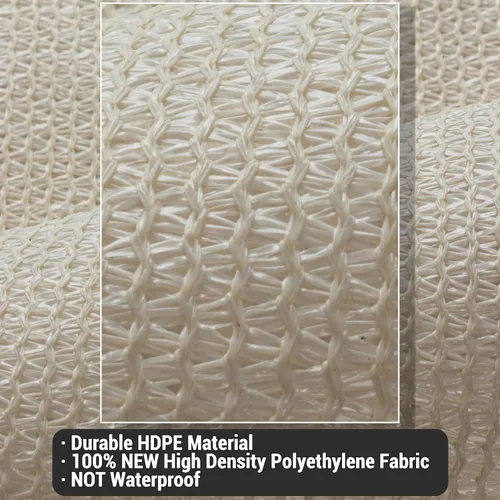 Vista 2 de Coolboys - Toldo parasol rectangular de 10 x 13 pies, protección UV, toldo para exteriores en crema mantequilla, para patio, césped, jardín