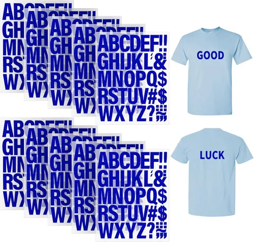 Vista 8 de 10 hojas, 440 piezas de letras termoadhesivas para ropa, letras de transferencia térmica de 2 pulgadas, letras de vinilo negro termoadhesivas