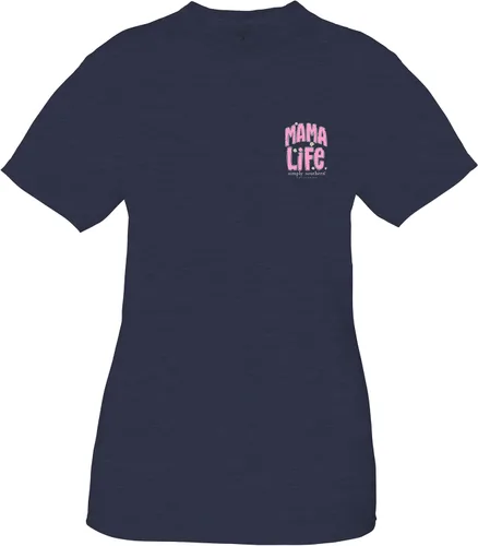 Vista 2 de Simply Southern Groovy Mama Life - Camiseta para adulto, Azul
