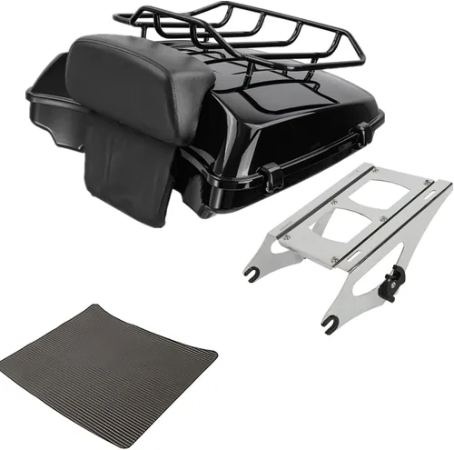 Vista 18 de TCMT - Caja de maletero para motocicletas Black Latch Razor con almohadilla de respaldo para Harley Touring 2014-2025 CVO Road King Road Glide