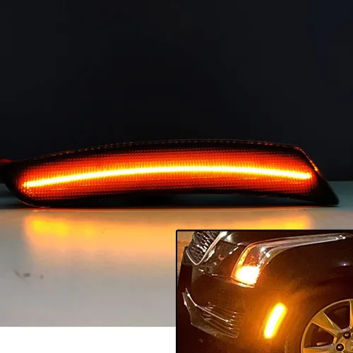 Vista 3 de Juegos de cuartos LED ámbar delanteros laterales de repuesto para Cadillac CTS/ATS 2014-2019 & 2015-2019 Cadillac ATS & 2016-2024 Camaro Kits