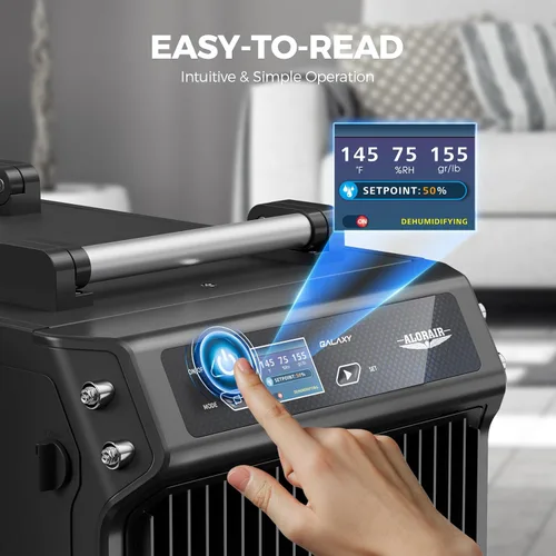 Vista 4 de ALORAIR Deshumidificadores de espacio de arrastre, deshumidificador comercial de 145 pintas para sótanos con manguera de drenaje, deshumidificador