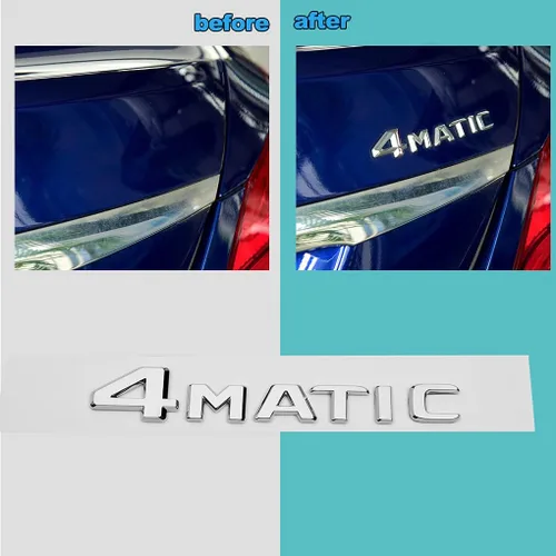 Vista 4 de 4-Matic - Calcomanía adhesiva de emblema para puerta de maletero, guardabarros, parachoques, cromo plateado/plata, para todos los accesorios