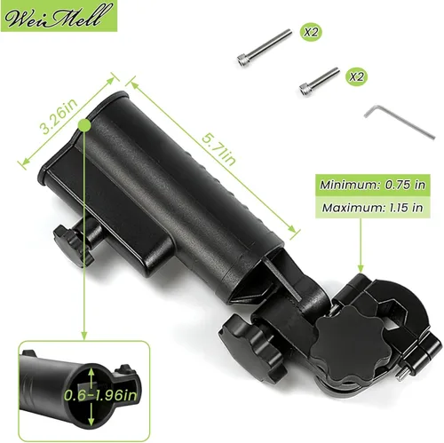 Vista 2 de Soporte de paraguas para carrito de golf de alta resistencia para cochecito, bicicleta, silla de ruedas, silla de playa, silla de playa, base